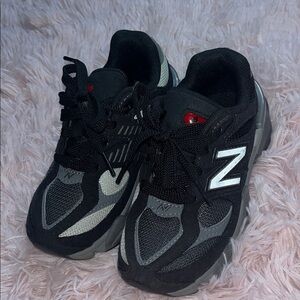 New Balance Kids Black and Gray Sneakers